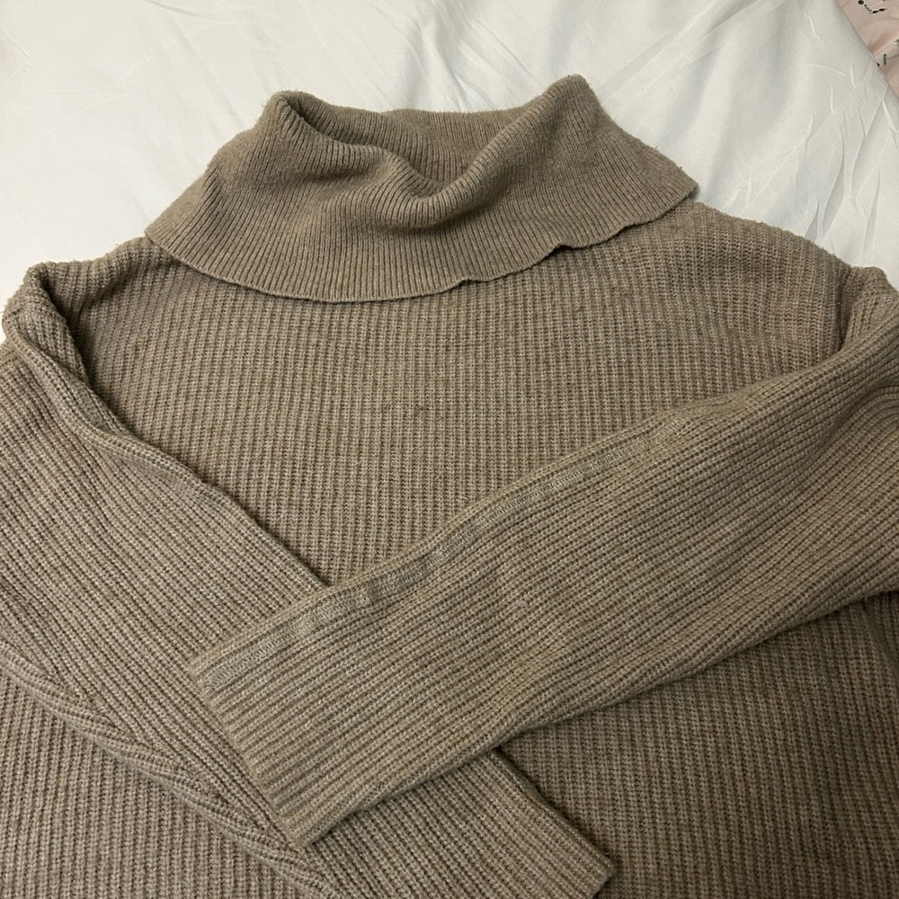 Cozy Tan Turtleneck Sweater